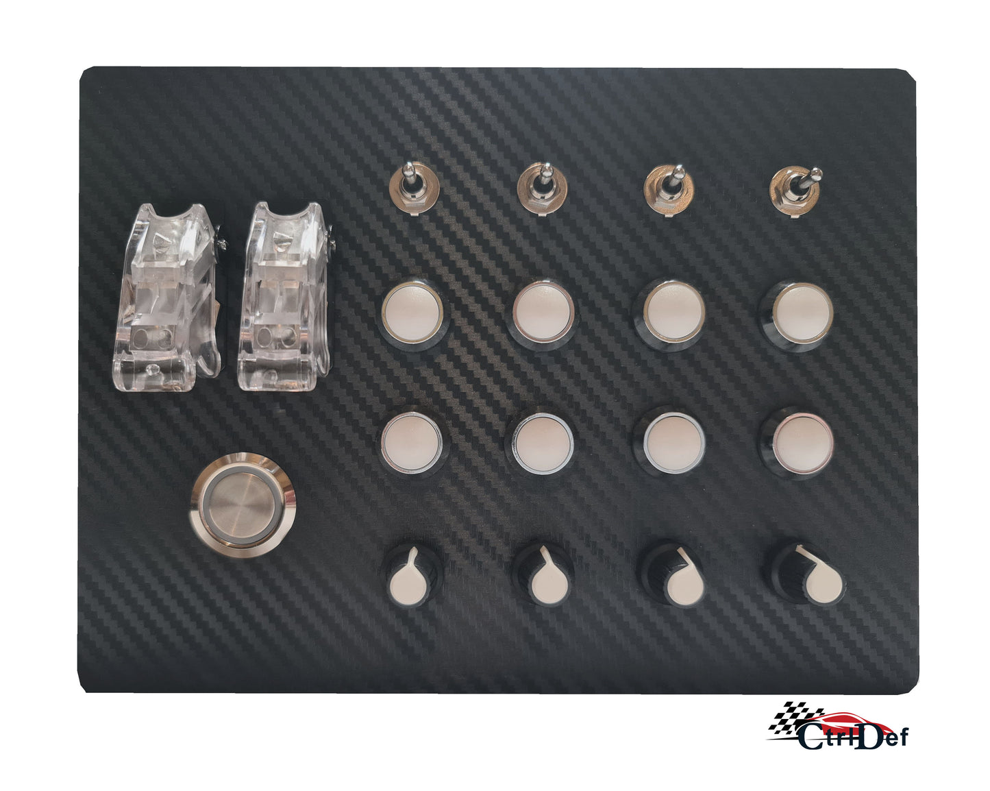White Button Box Front On