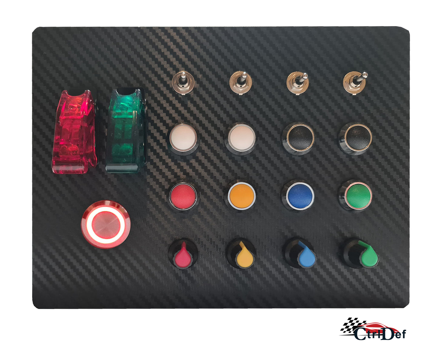 MultiColor Button Box Front On with Light