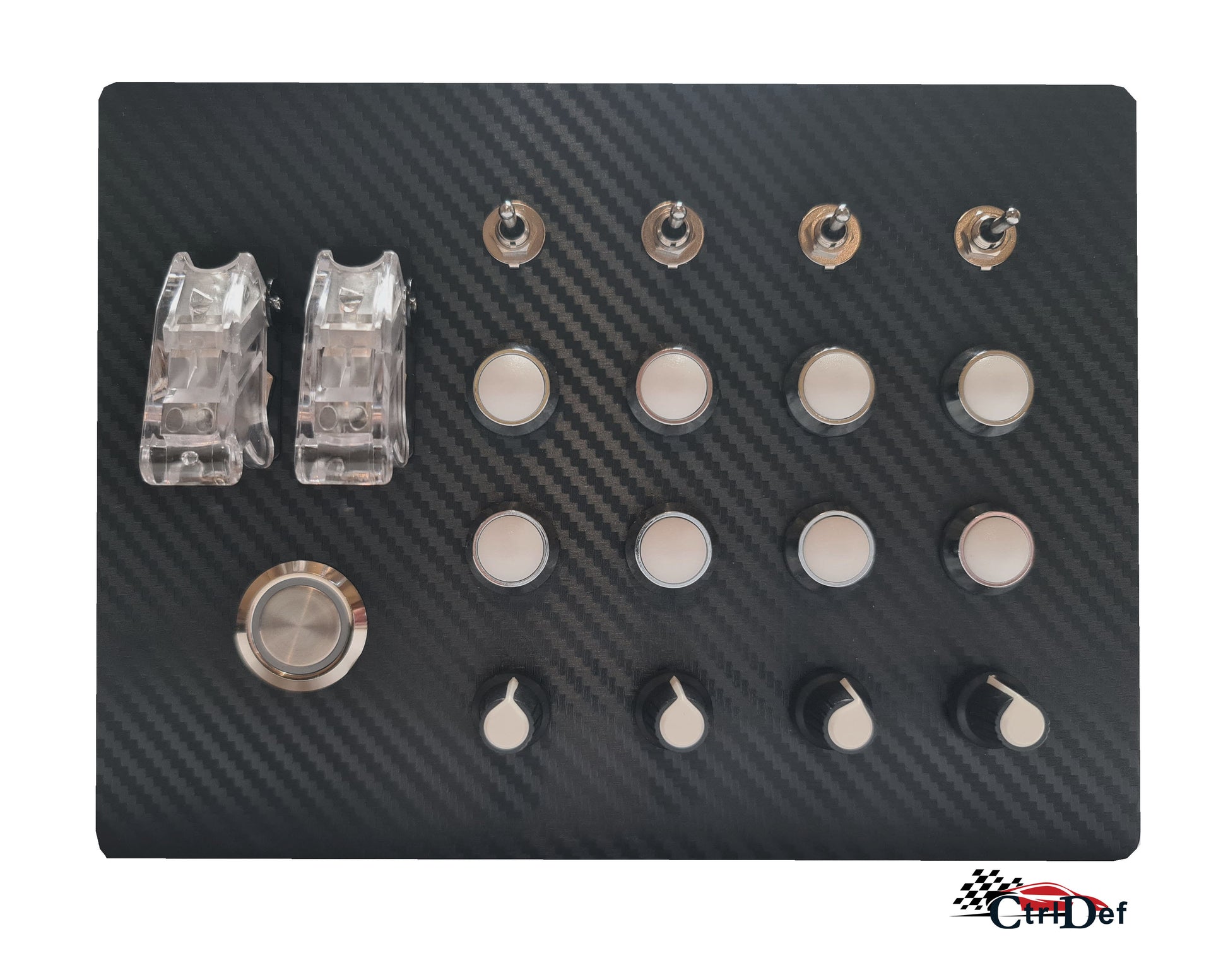 White Button Box Front On