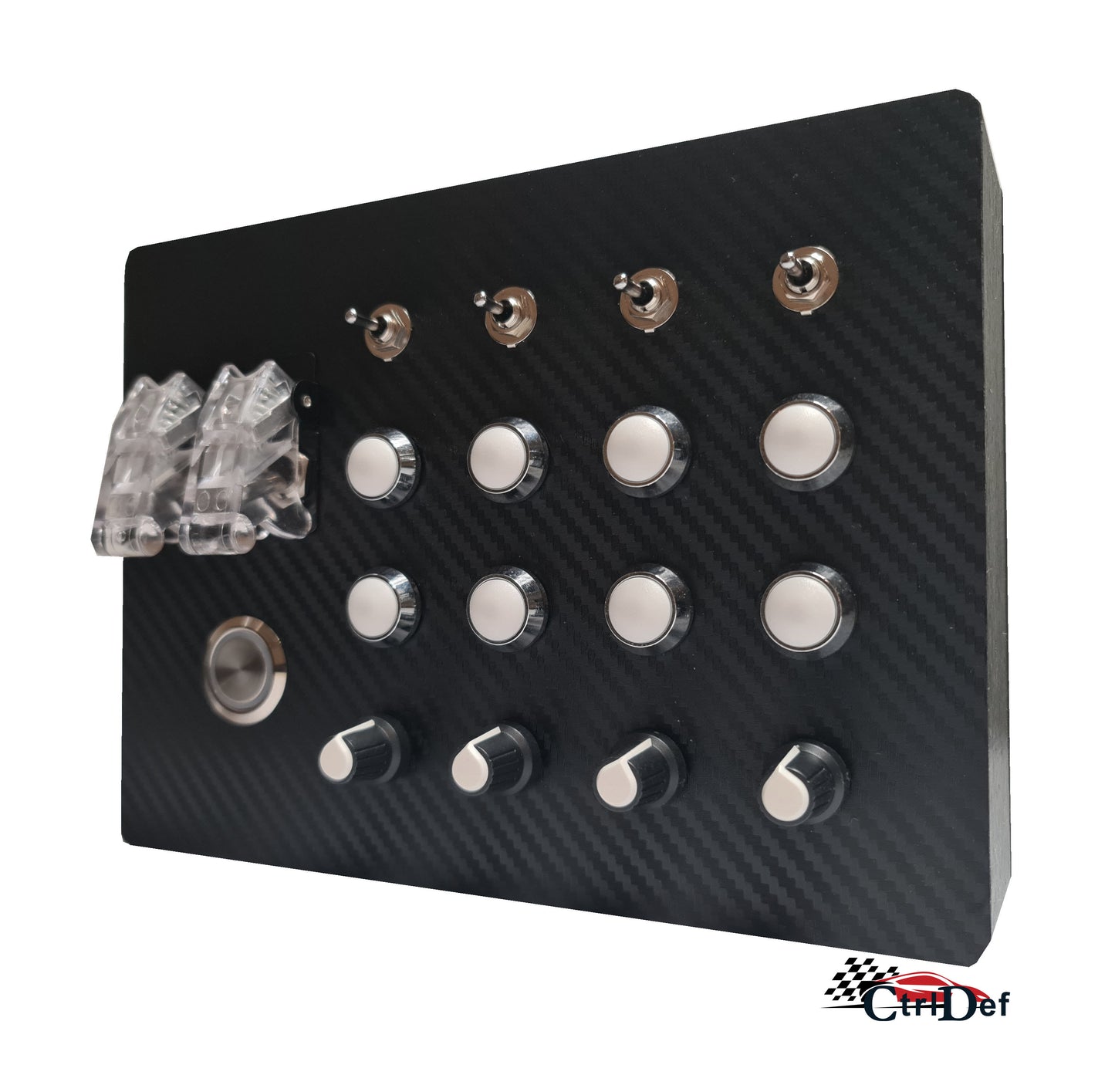 White Button Box Side On