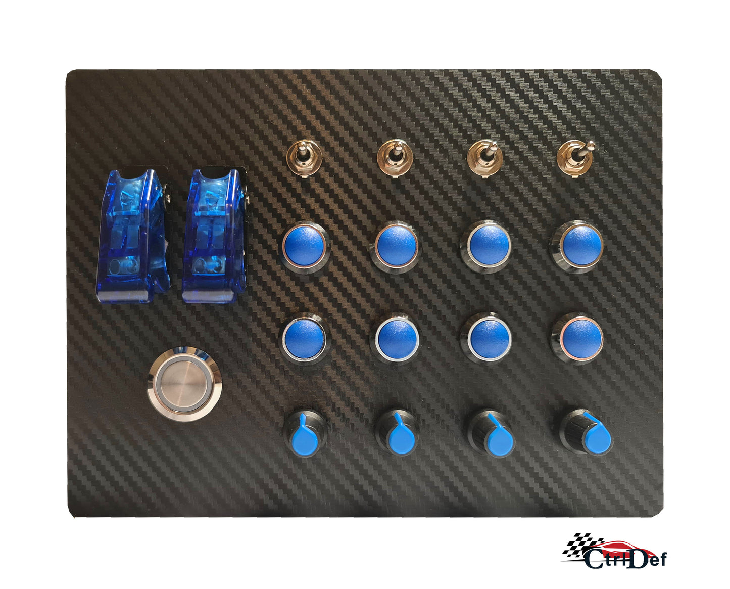 Blue Button Box Front On