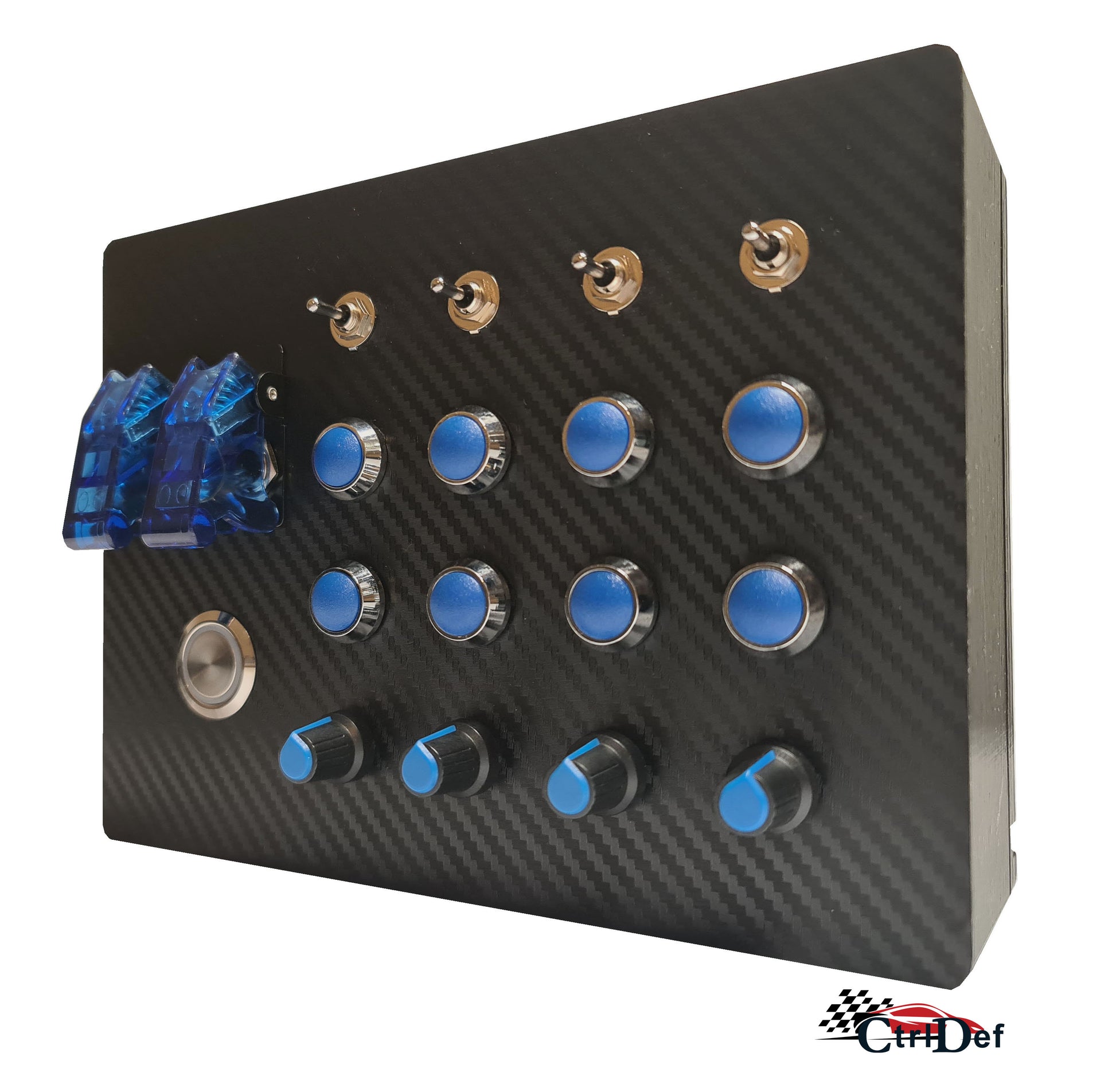 Blue Button Box Side On