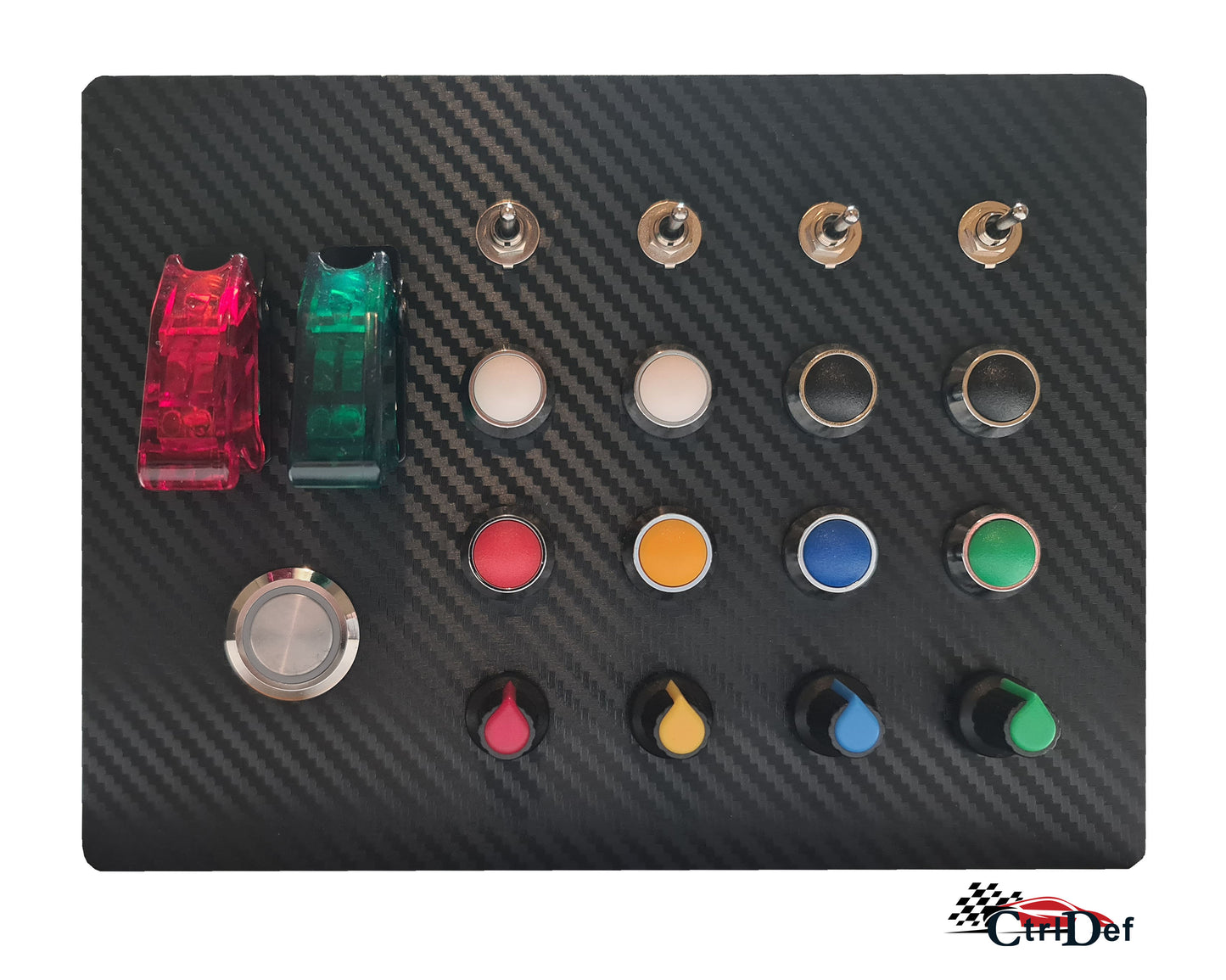 MultiColor Button Box Front On