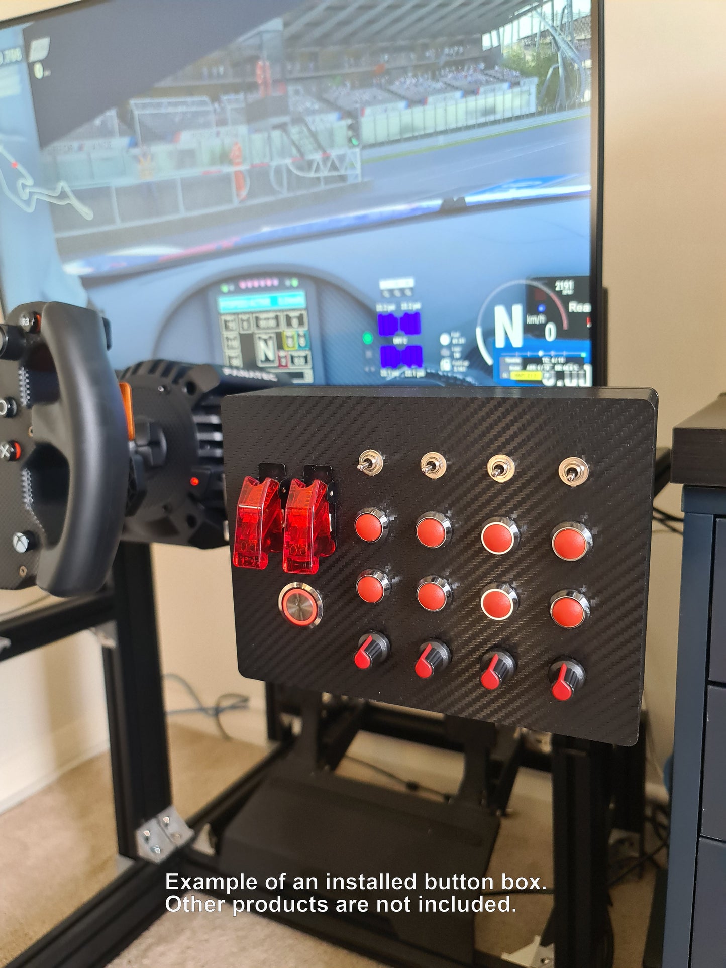 Example of an installed button box