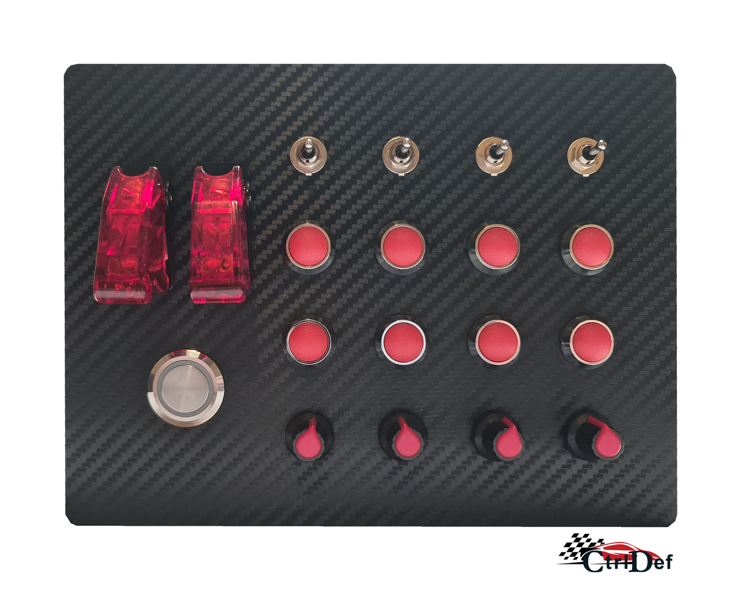 Red Button Box Front On